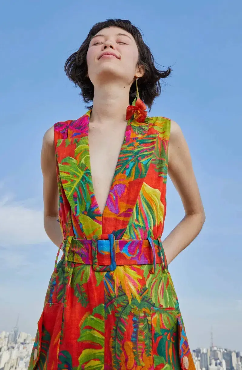Farm Rio Urben Jungle Mini Dress Print Size 6  - Image 2