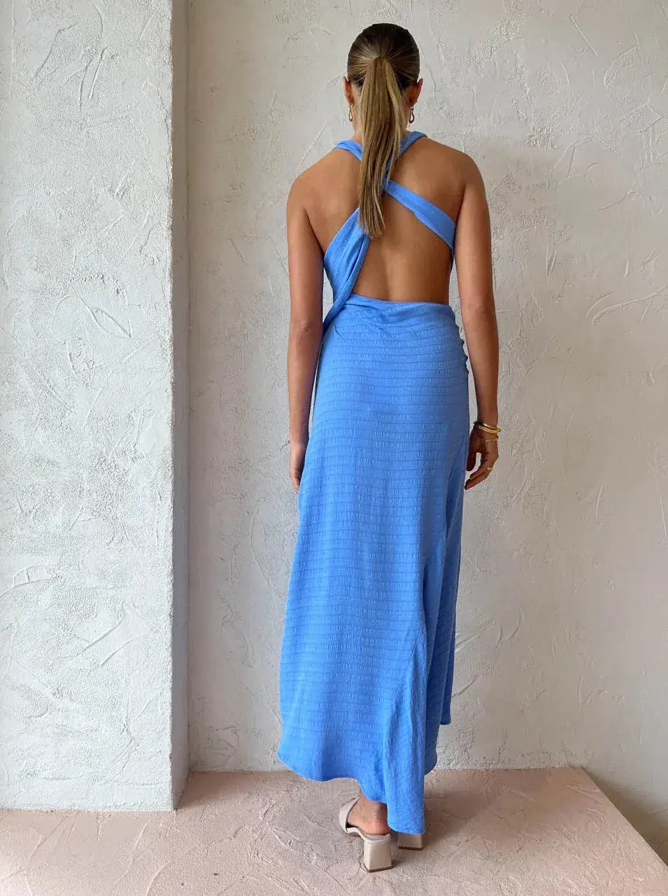 One Fell Swoop Zoe Midi Dress Blue Size 10 - Image 3
