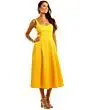 Rebecca Vallance Andie Strap Midi Dress Yellow Size AU 12 - Image 2