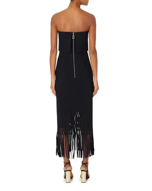 Dion Lee Strapless Laser Cut Dress Black Size AU 8 - Image 2