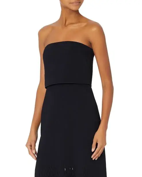 Dion Lee Strapless Laser Cut Dress Black Size AU 8 - Image 4