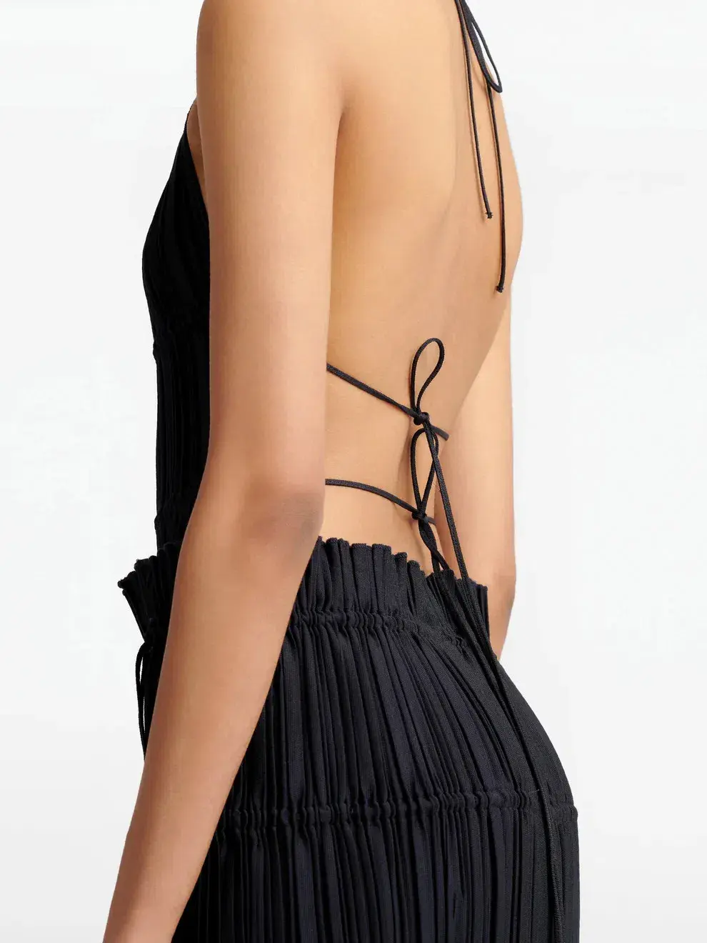 Dion Lee Channel Pleat Top Black Size AU 8 for rent on The Volte - main image