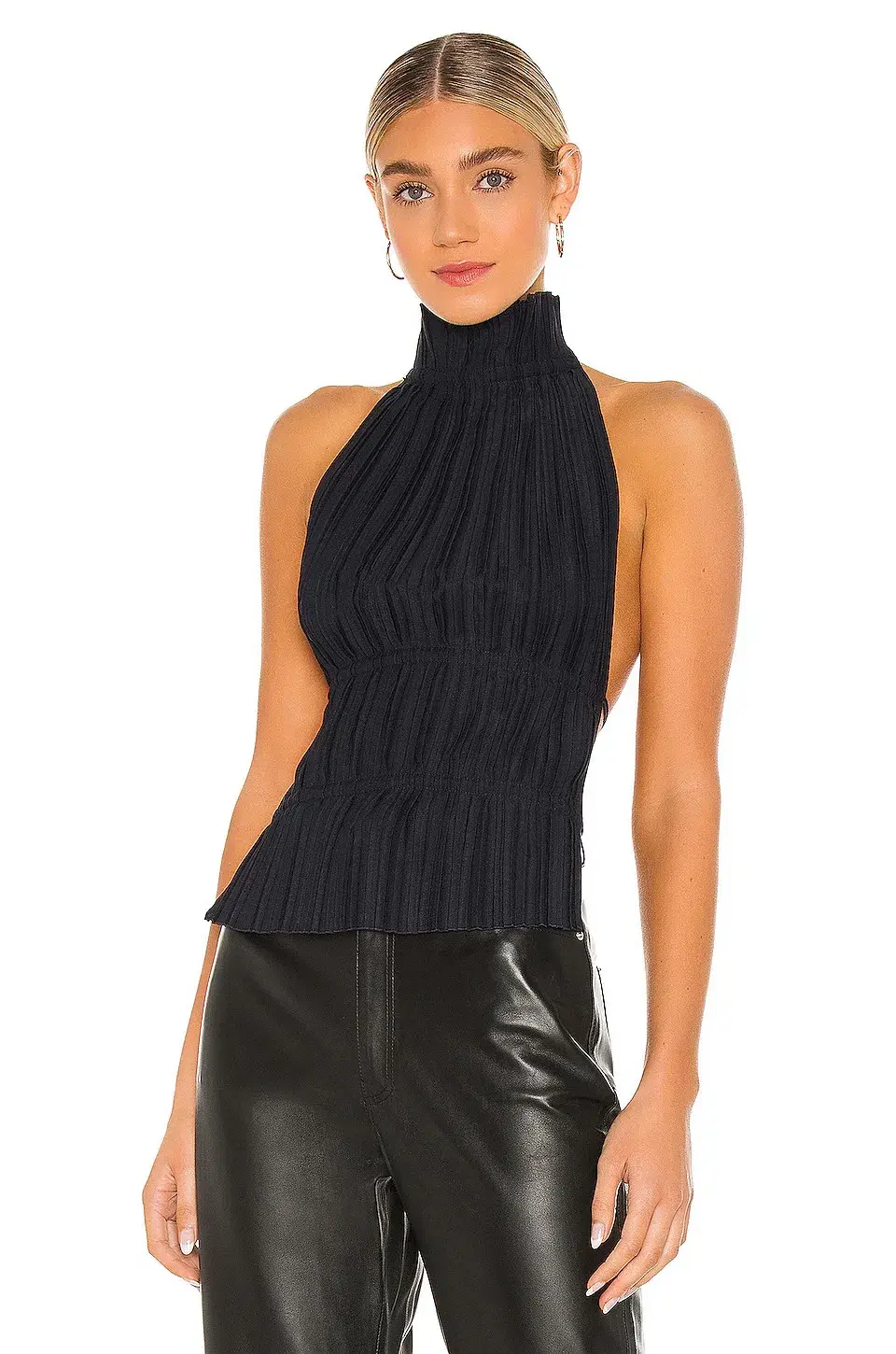 Dion Lee Channel Pleat Top Black Size AU 8 - Image 4