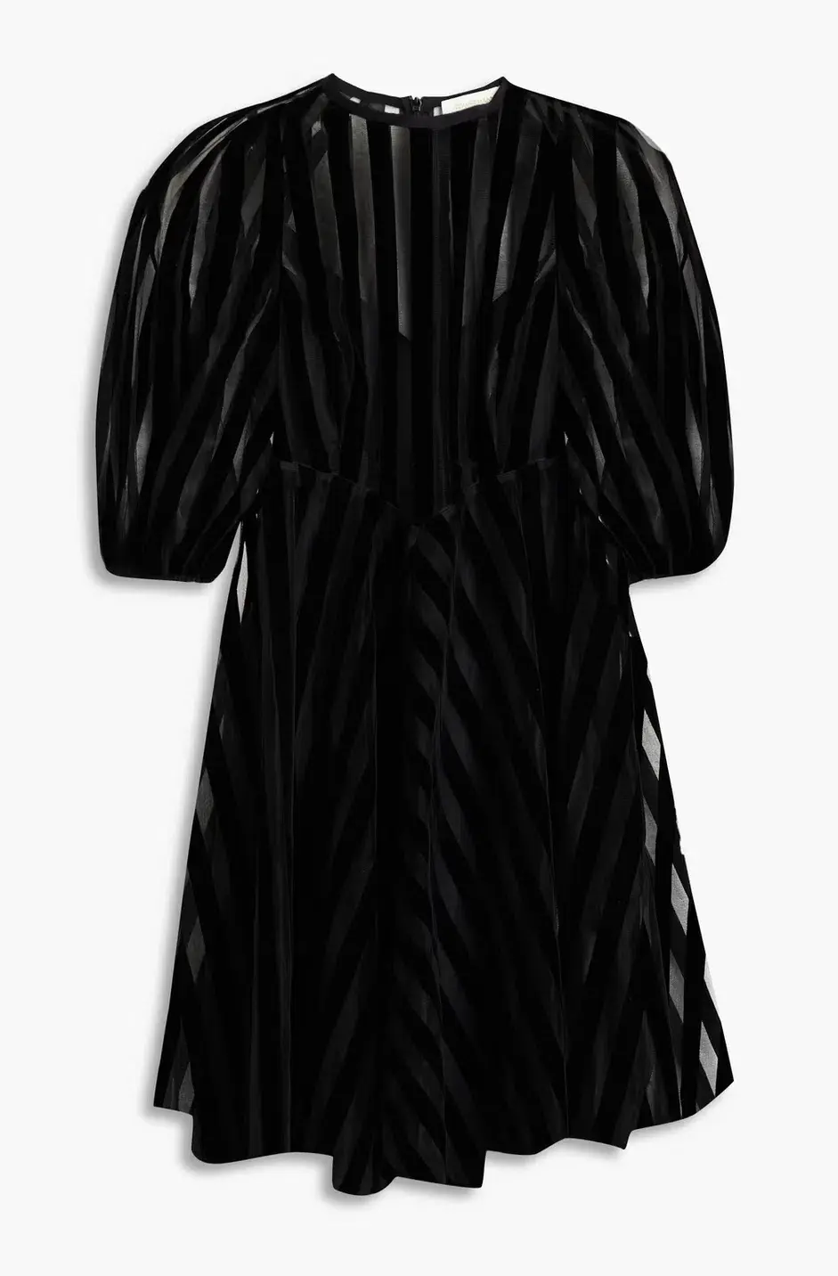 Zimmermann Flocked Tulle Mini Dress Black Size 8 - Image 3