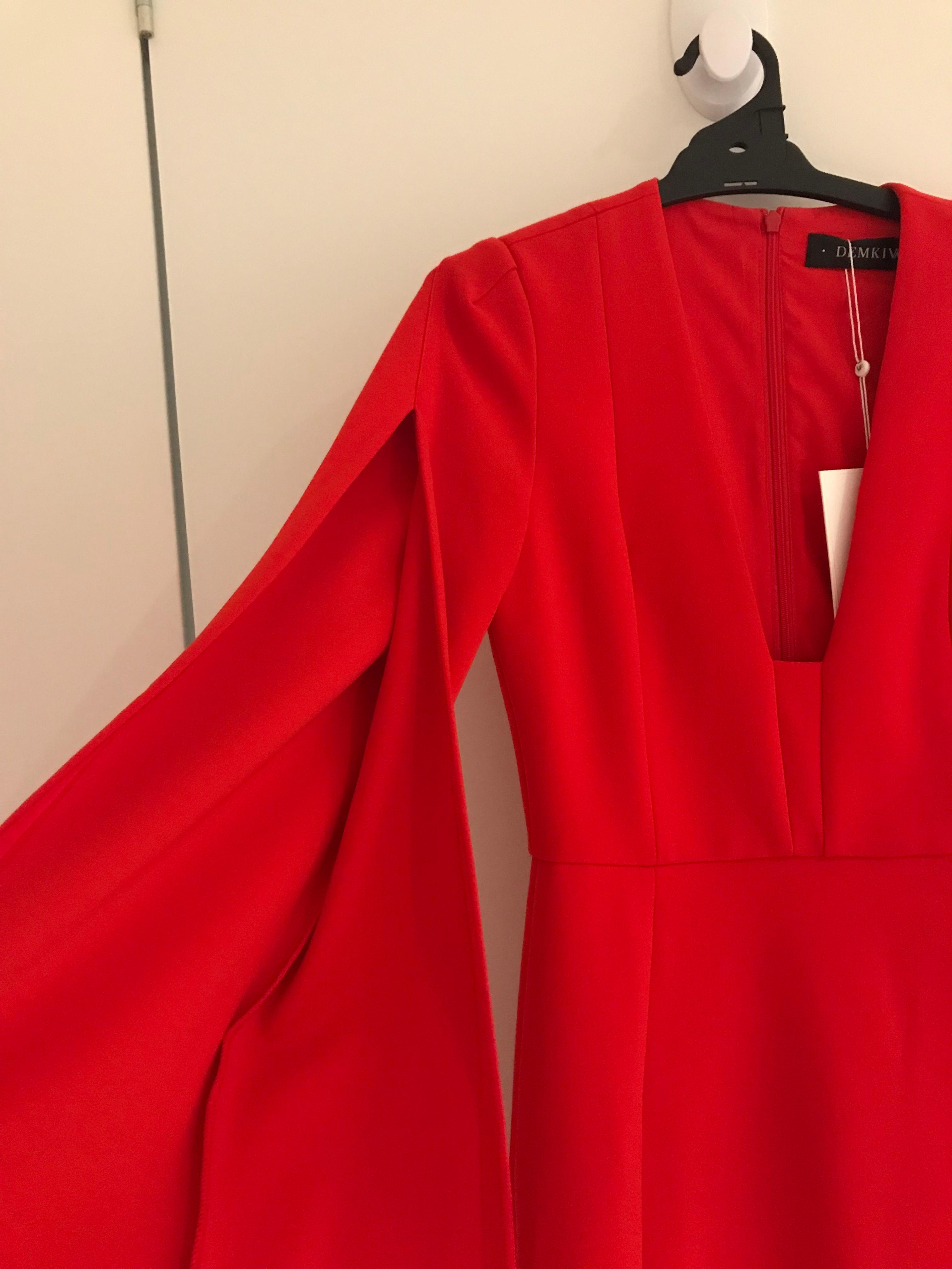 DEMKIW She Evolves Dress in Fire Red, Size 8 - Image 6