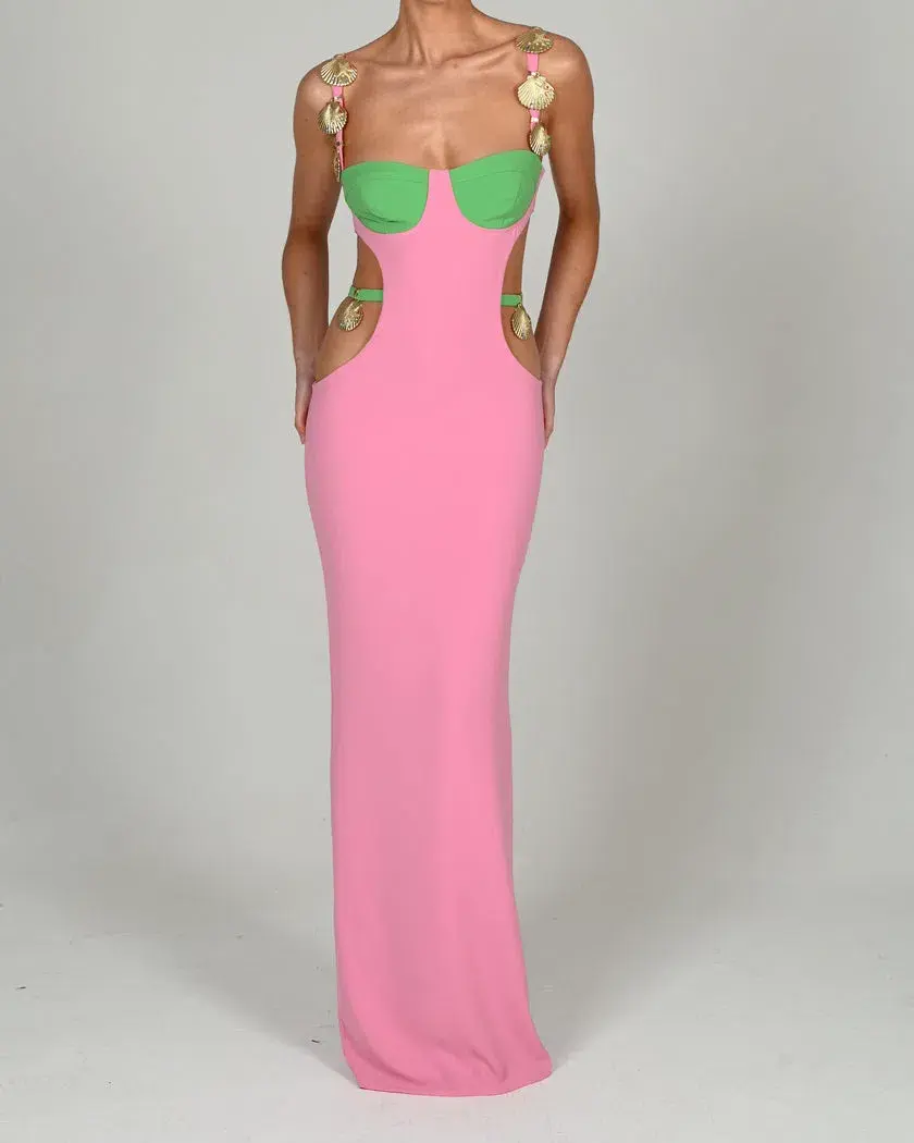 The Dolls House Oceana Maxi Dress Pink Size S / Au 8 - Image 1