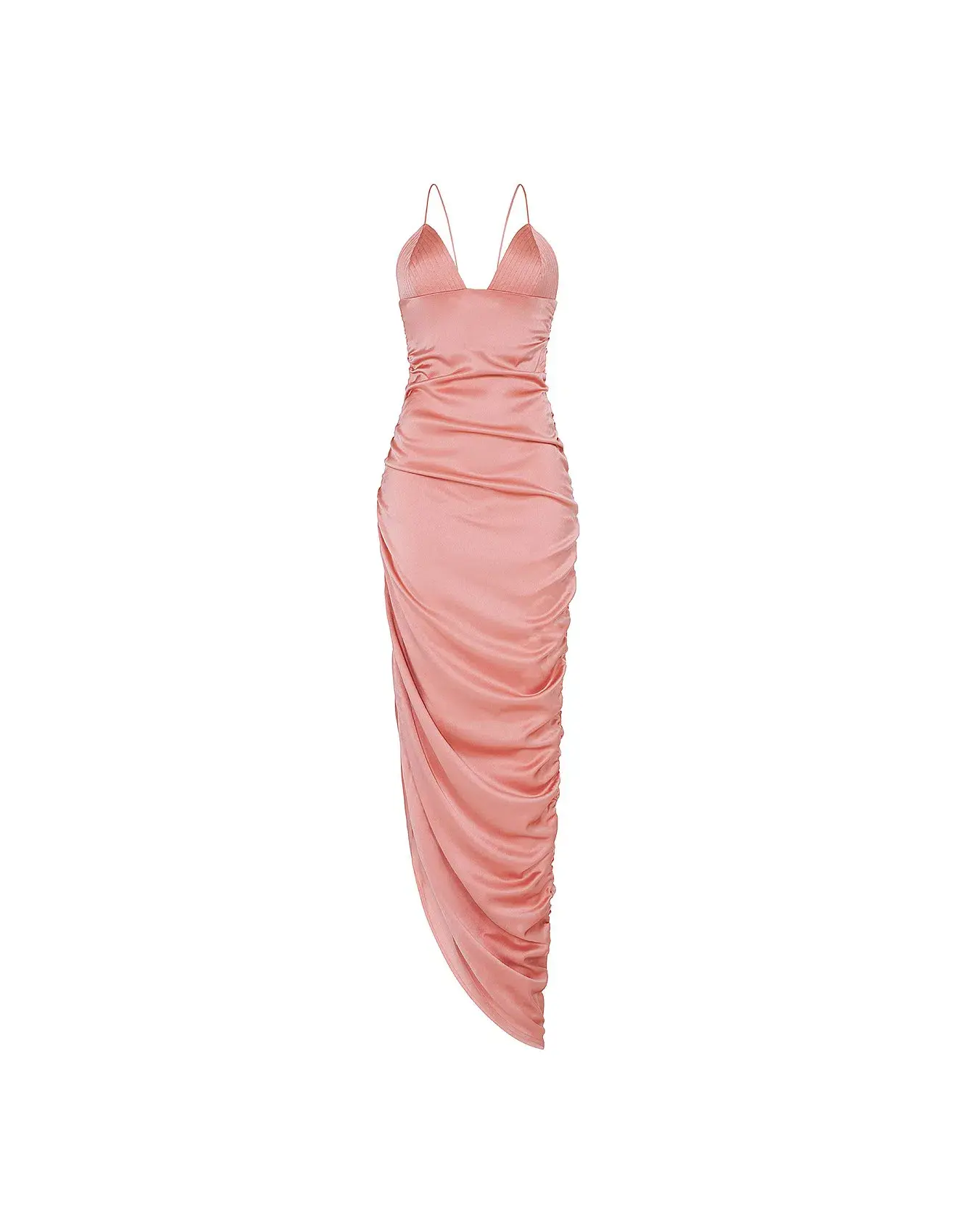 Paris Georgia Fred Bustier Ruched Maxi Dress Pink Size 8 - Image 3