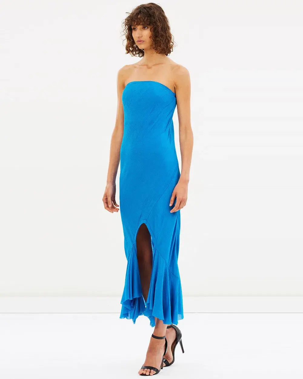 KITX Strapless Midi Dress Blue Size 6 - Image 2