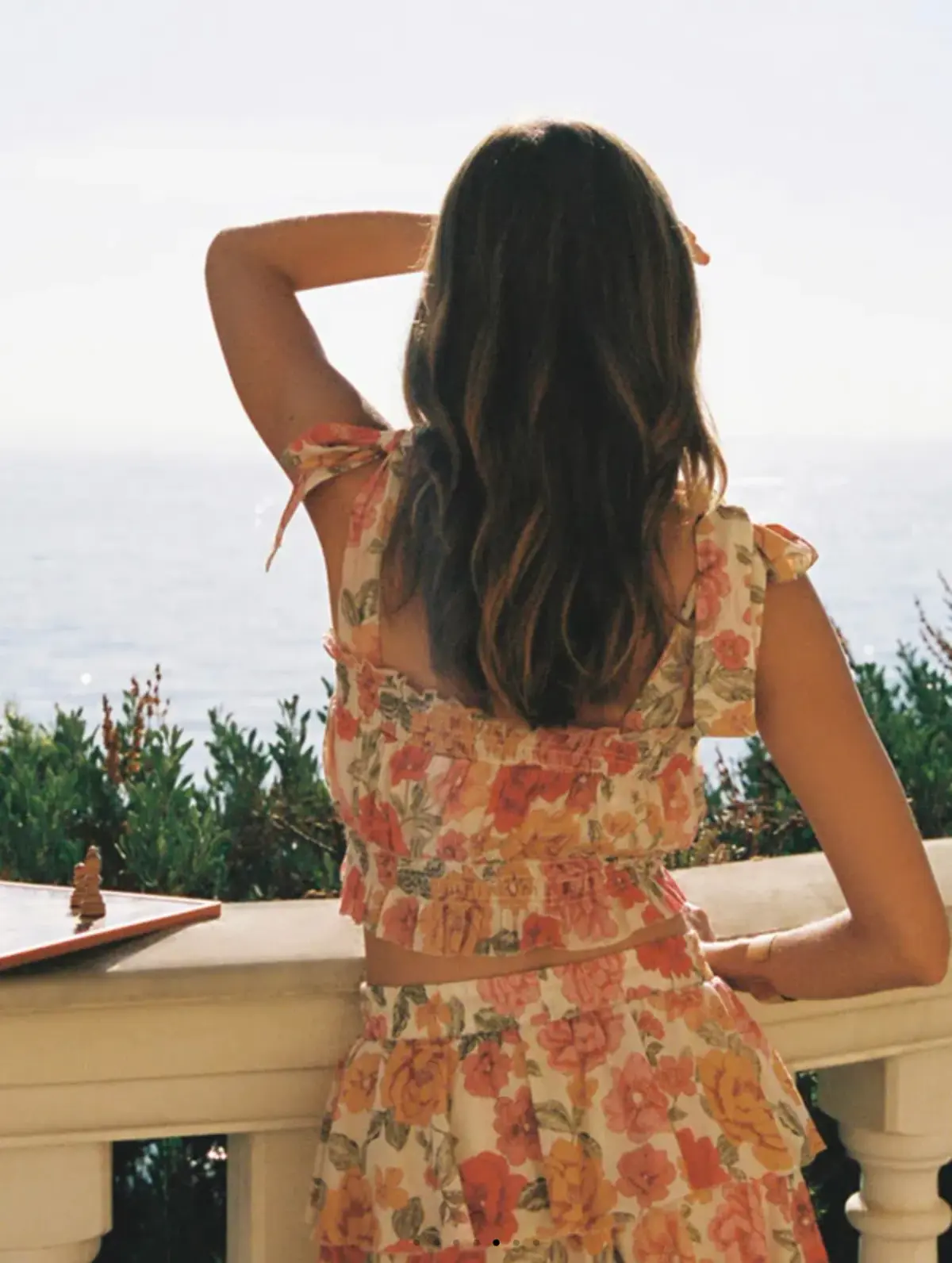 Kivari Camela Shirred Top Size 14 and Midi Skirt Size 10 Set Floral  - Image 4