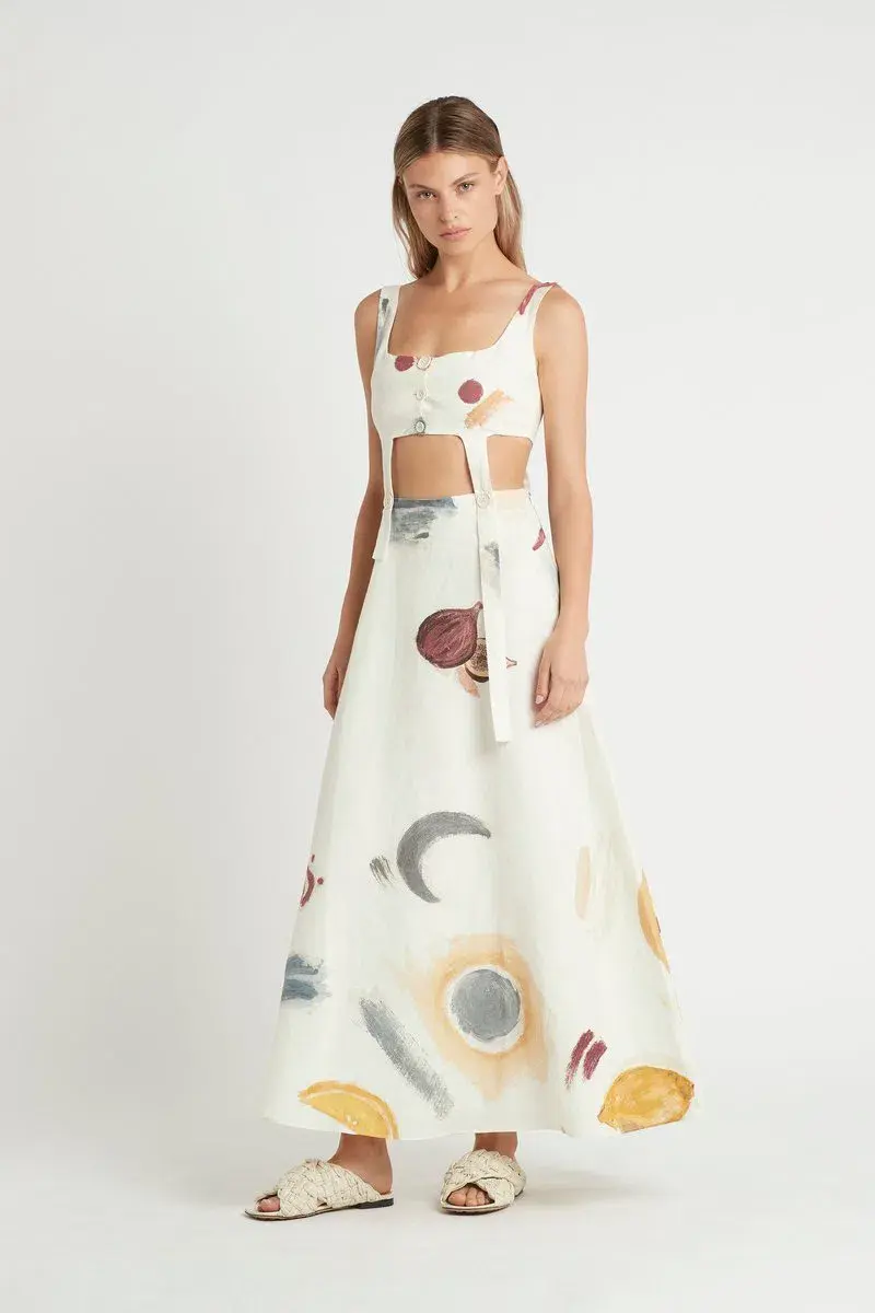 Sir the Label Martine Button Up Dress Print Size 8 - Image 1