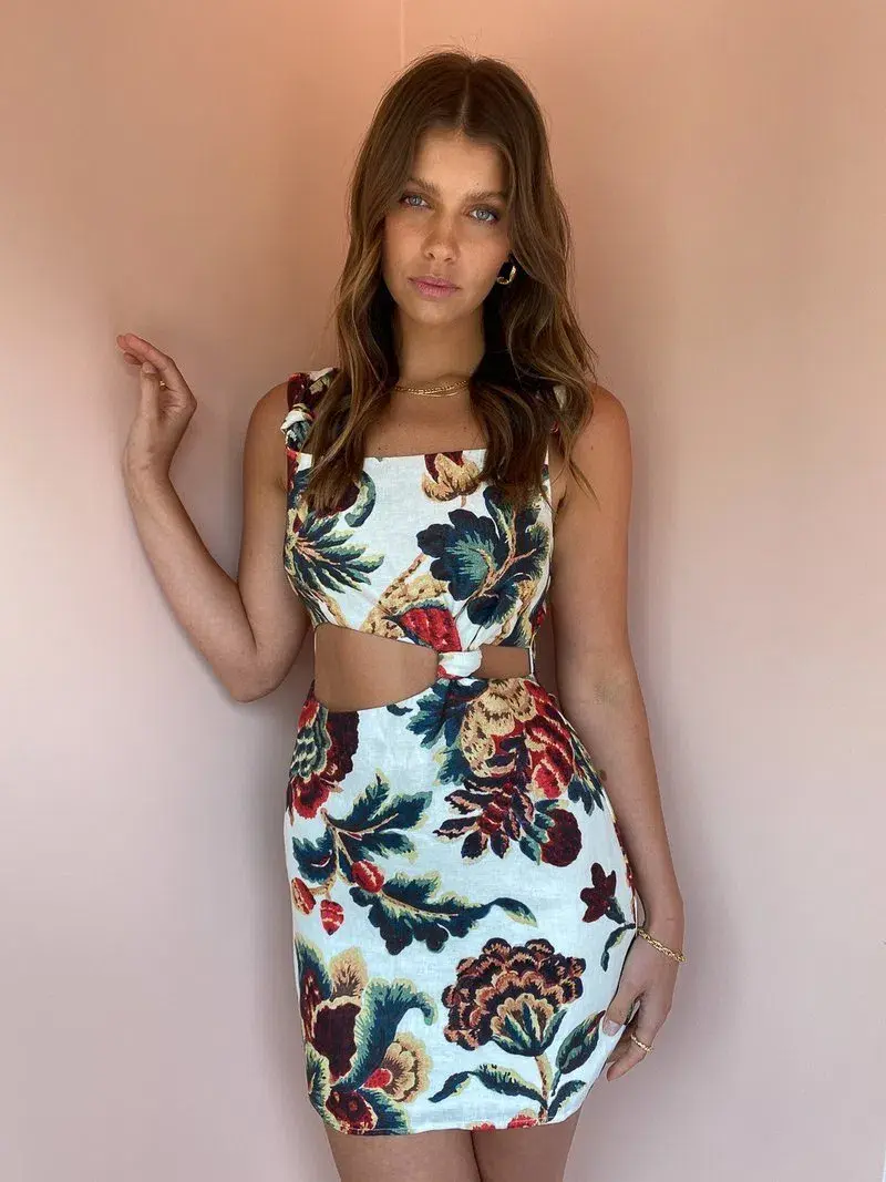 Sir the Label Ambroise Mini Dress Print Size 6 - Image 2