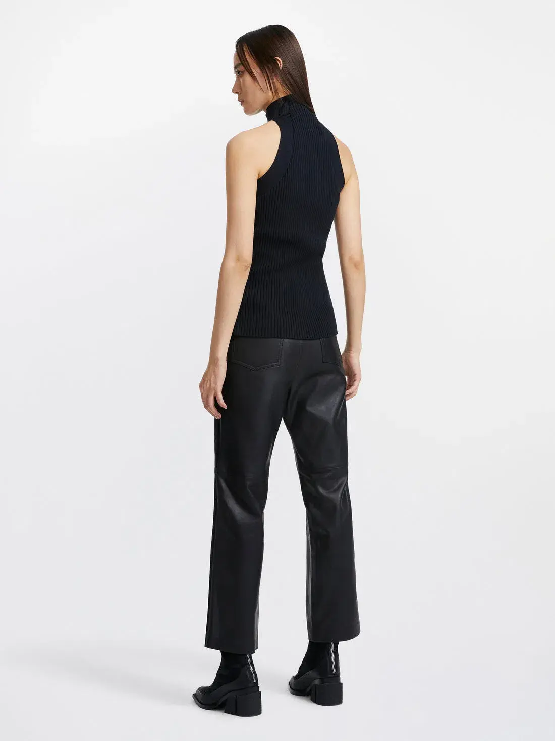 Dion Lee Muscular Twist Tank Top Black Size 6 - Image 3