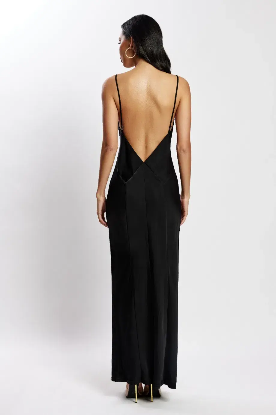Meshki Bailey Satin Maxi Dress Black Size 6  - Image 1