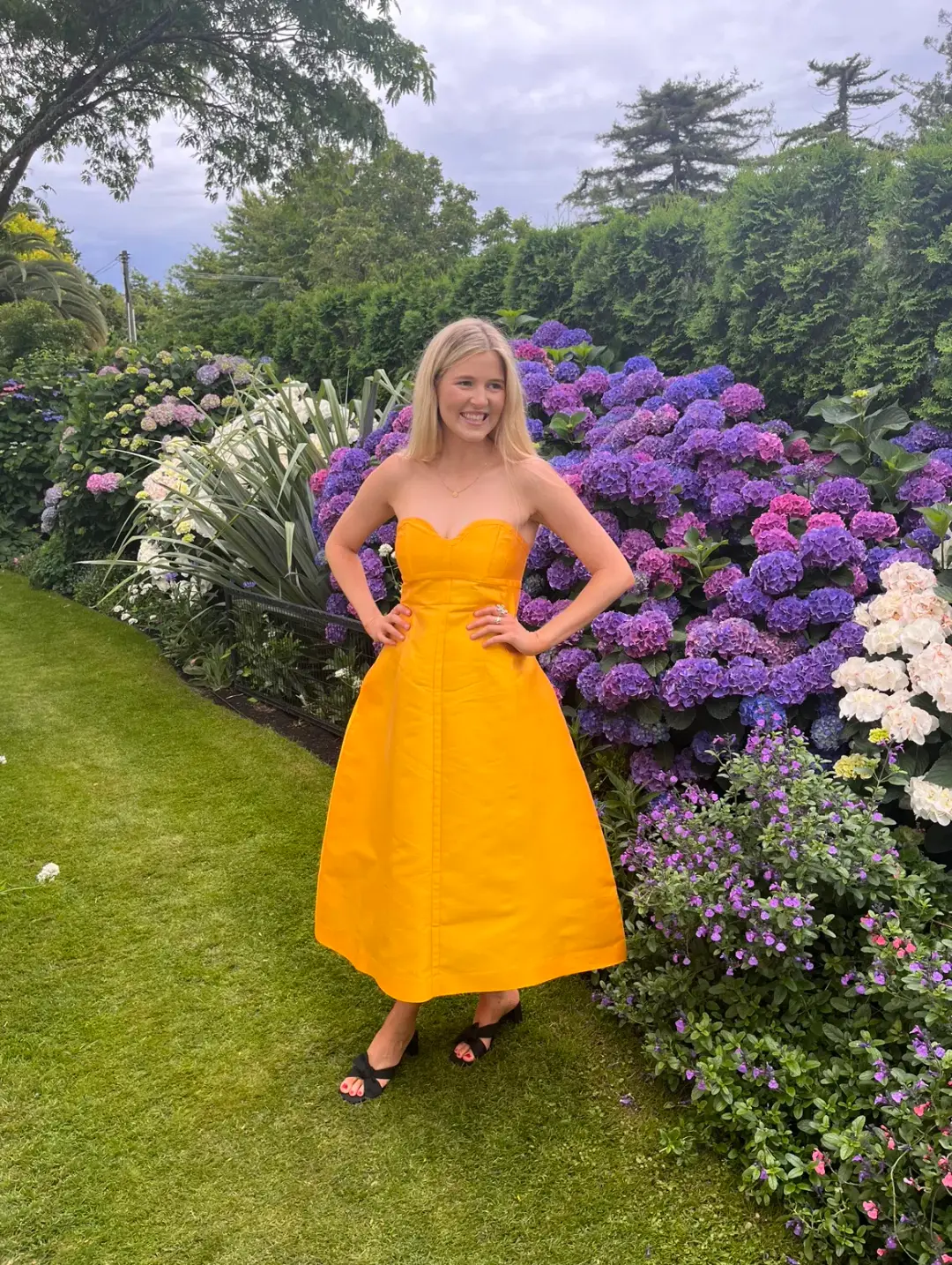 Oroton Sculptured Bodice Dress Marigold Size 10 for rent on The Volte - main image