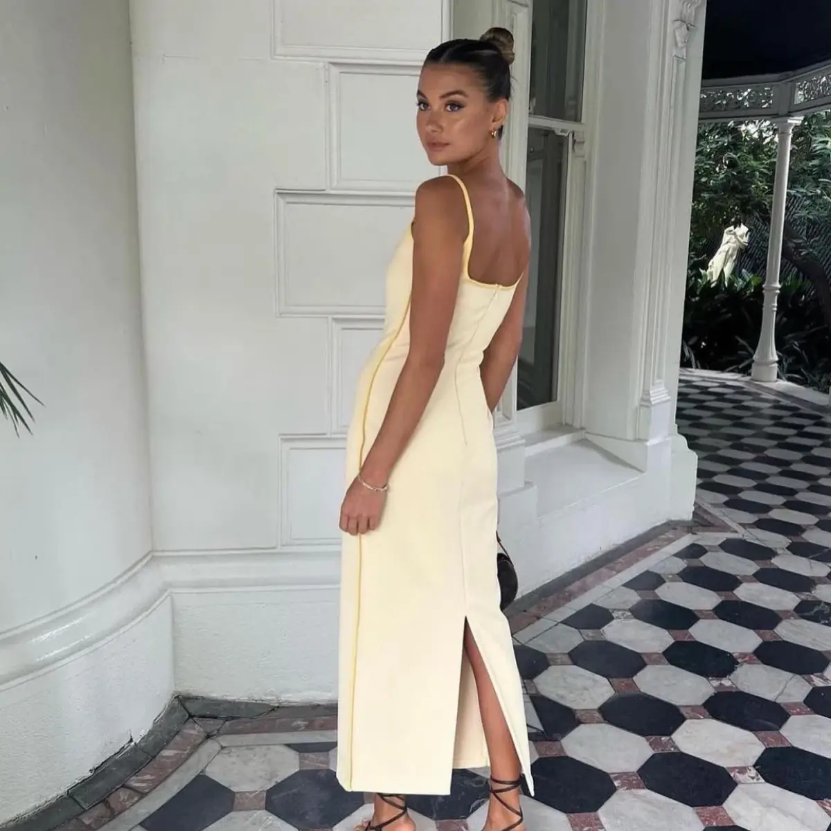 Paris Georgia Marlo Dress In Daffy Yellow Size XS/Au 6 - Image 2
