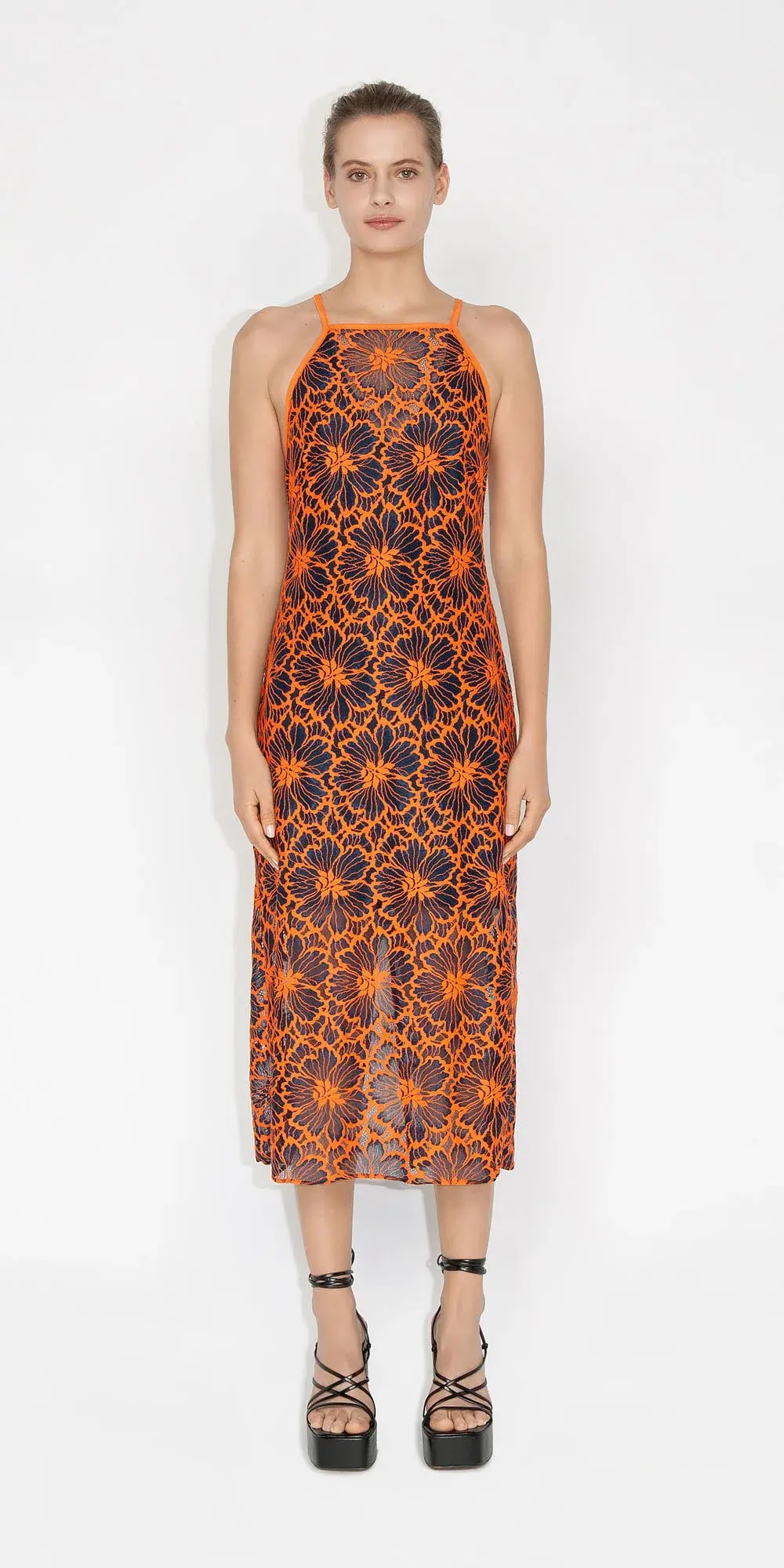 Cue Contrast Floral Lace Dress Size 10 - Image 1