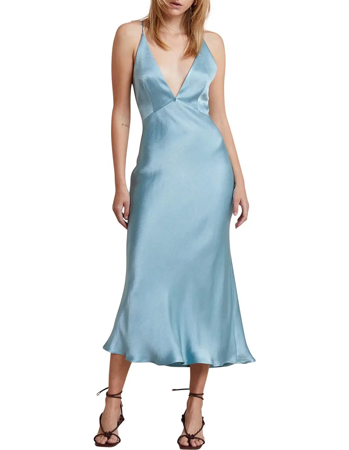 Bec & Bridge Marley Midi Dress Blue Size 8 / S - Image 1