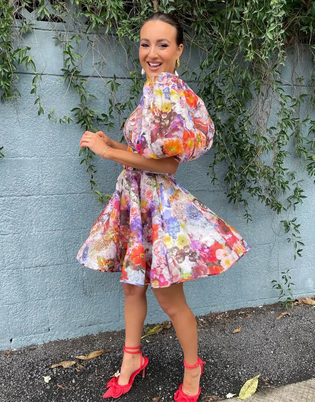 Zimmermann Prima Balloon Sleeve Mini Dress Floral Size 0 / Aus 6-8 - Image 1