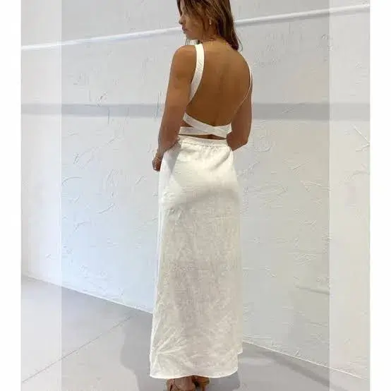 Sir the Label Ambroise Open Back Gown White Size 1 / Au 8 - Image 4