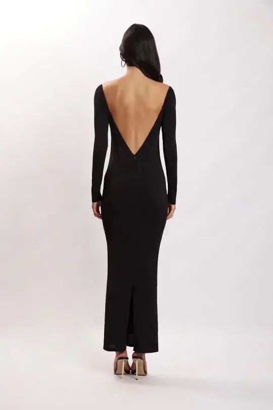Meshki Ashleigh Cut Out Bandeau Maxi Dress Black Size S / Au 8 - Image 2