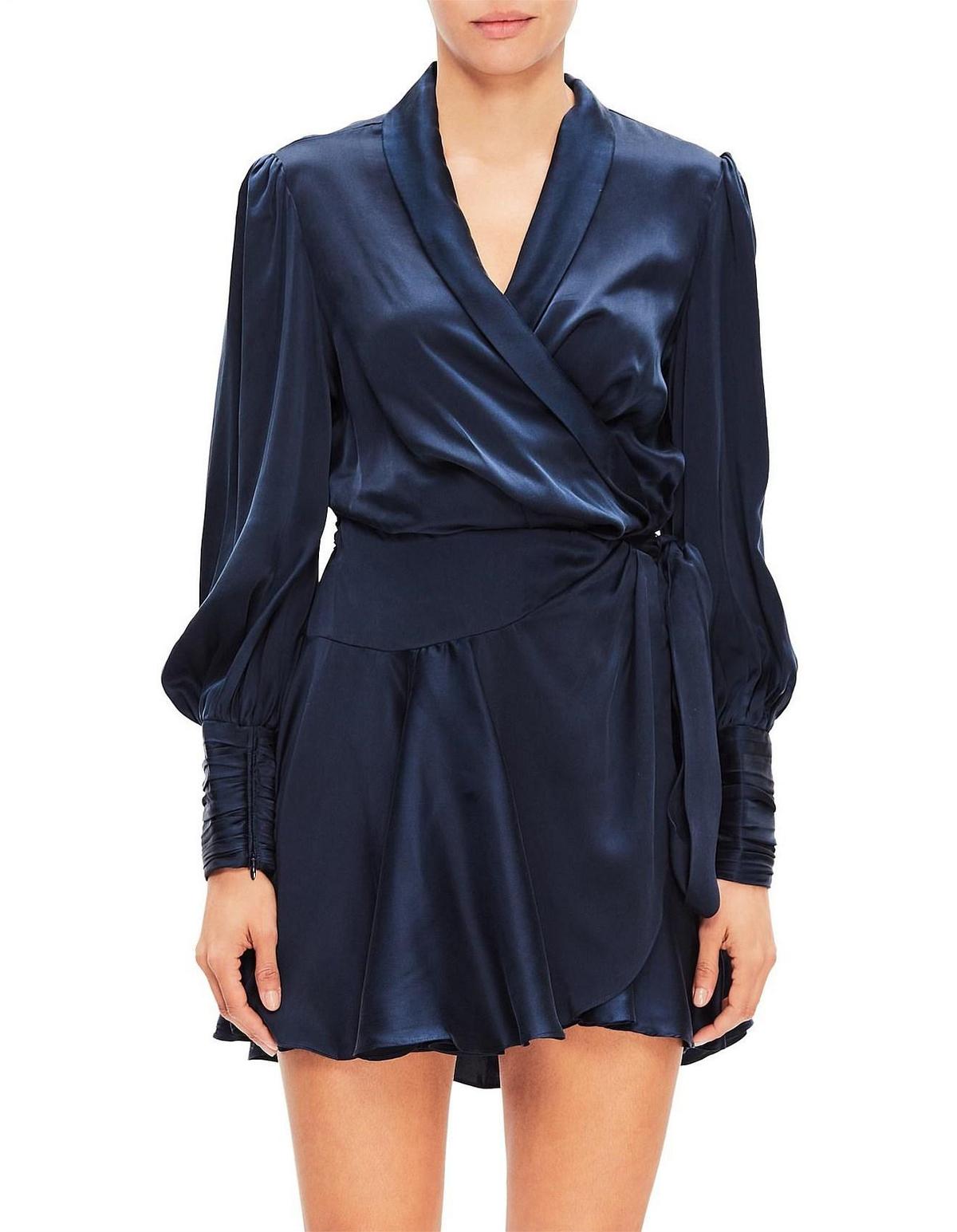 Zimmermann Mini Wrap Dress Navy Size 6 - Image 2