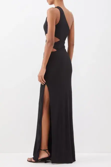 Staud Letta One-Shoulder cut-out dress black Size 10 - Image 4