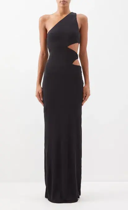 Staud Letta One-Shoulder cut-out dress black Size 10 - Image 1