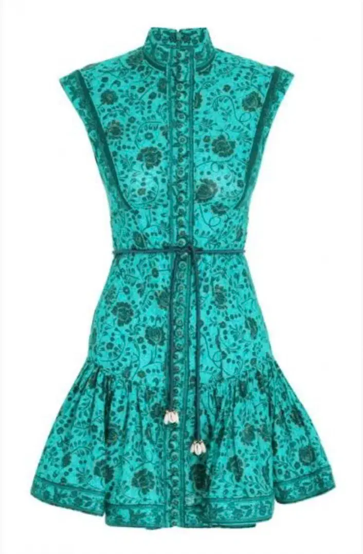 Zimmermann Lulu Panelled Flip Mini Dress Green Size 3 / Au 14 - Image 4