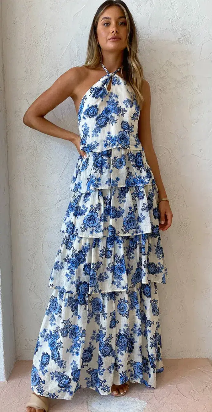 By Nicola Water Lily Maxi Dress Rosie Size 10 - Image 1