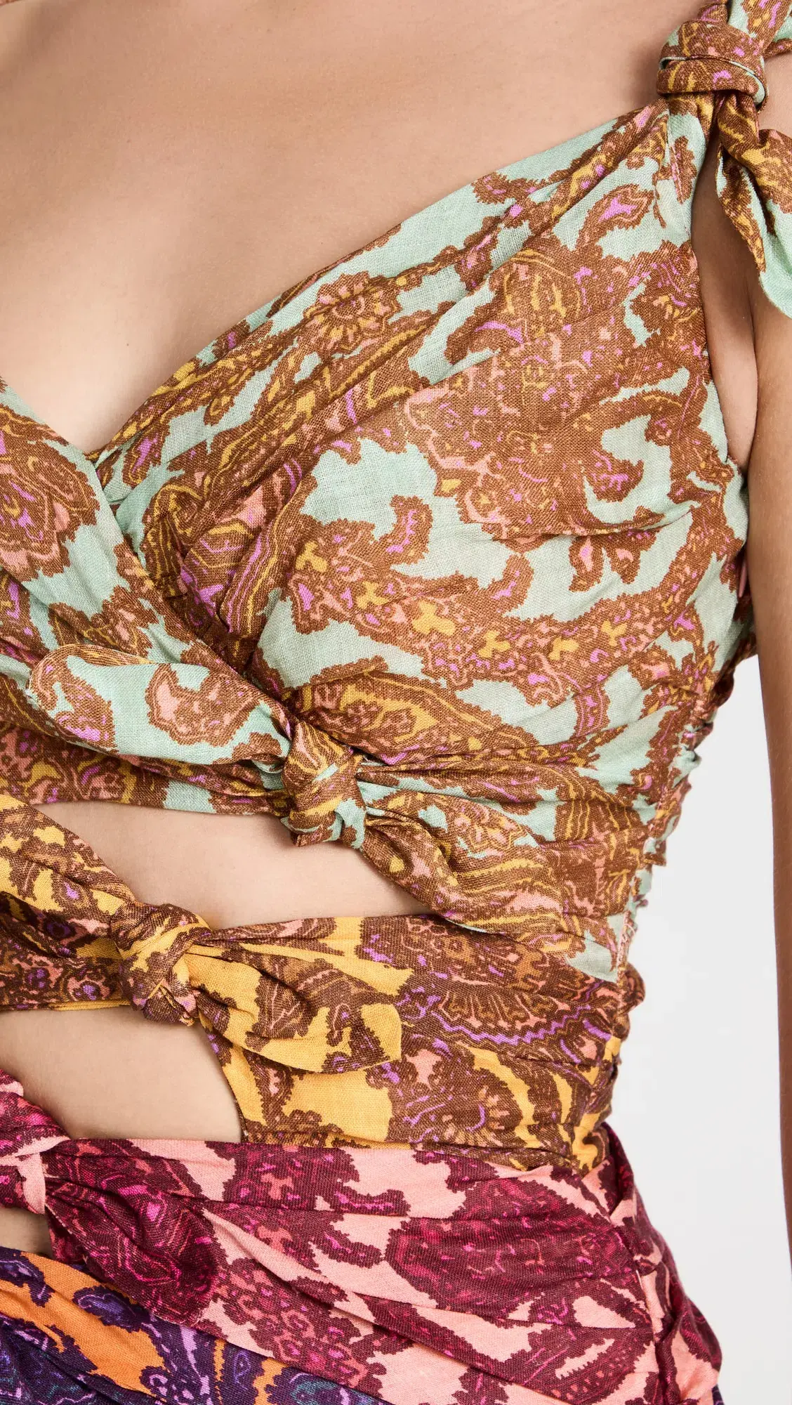 Zimmermann Tiggy Bow Midi Dress Spliced Paisley Size 4 / Au 16 - Image 2