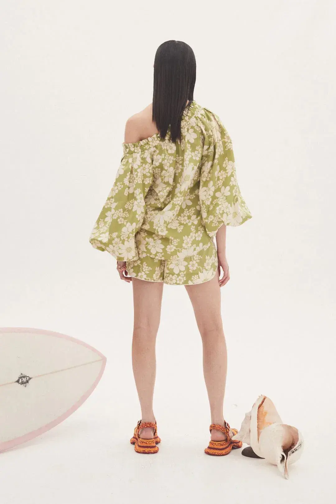 Alemais Leisa Off Shoulder Blouse & Short Set Floral Size 14 - Image 3