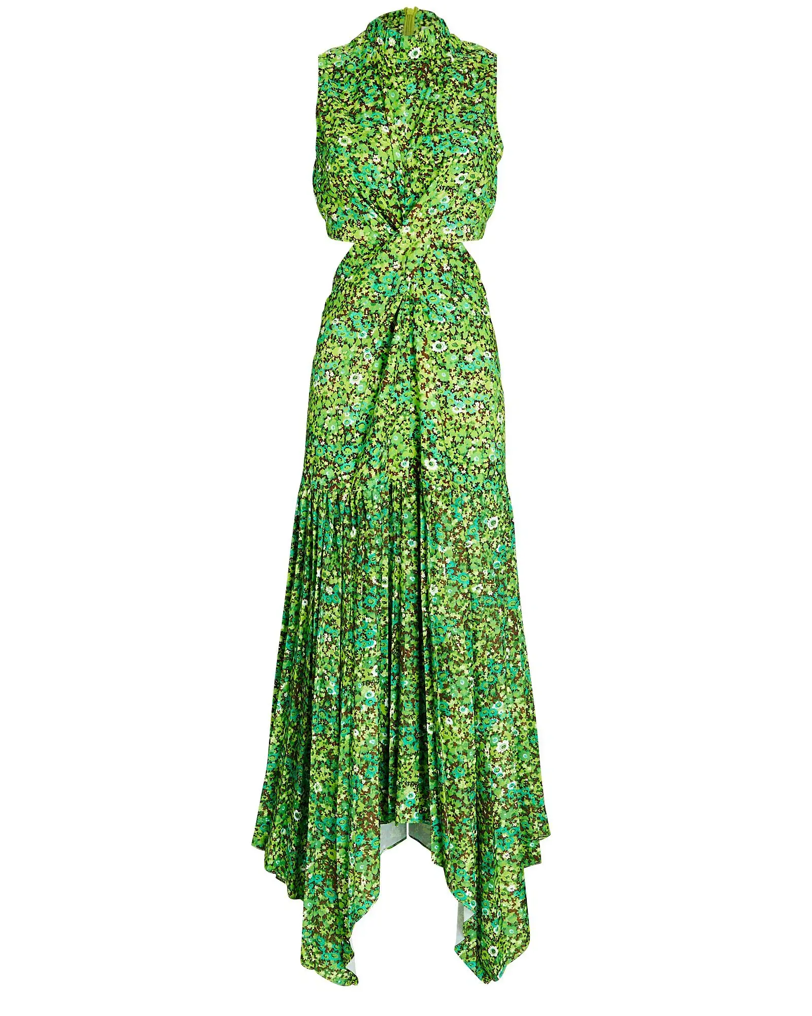 Alemais Phyllis Twist Maxi Dress Acid Green Size AU 6 - Image 3