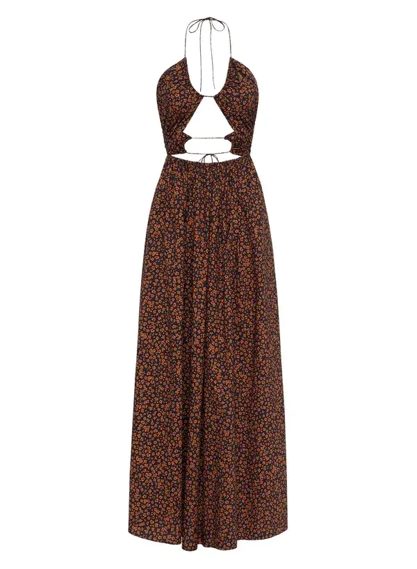 Matteau Bandeau Tie Dress Brown Size 8  - Image 5
