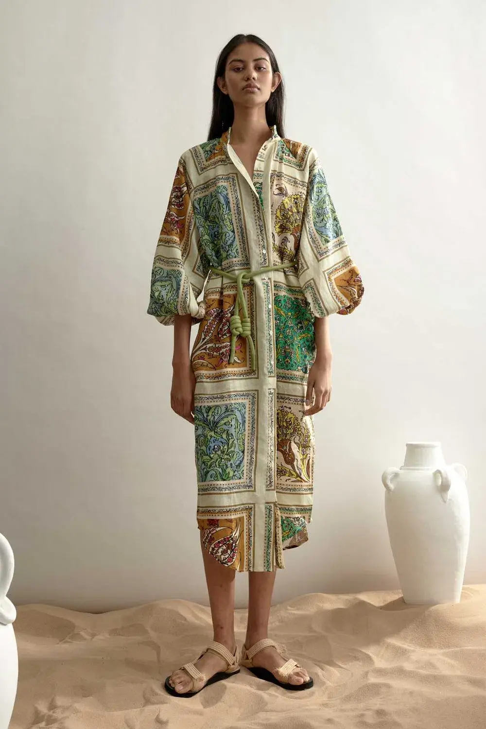 Alemais Delphine Shirt Dress Multi Size 8 - Image 1