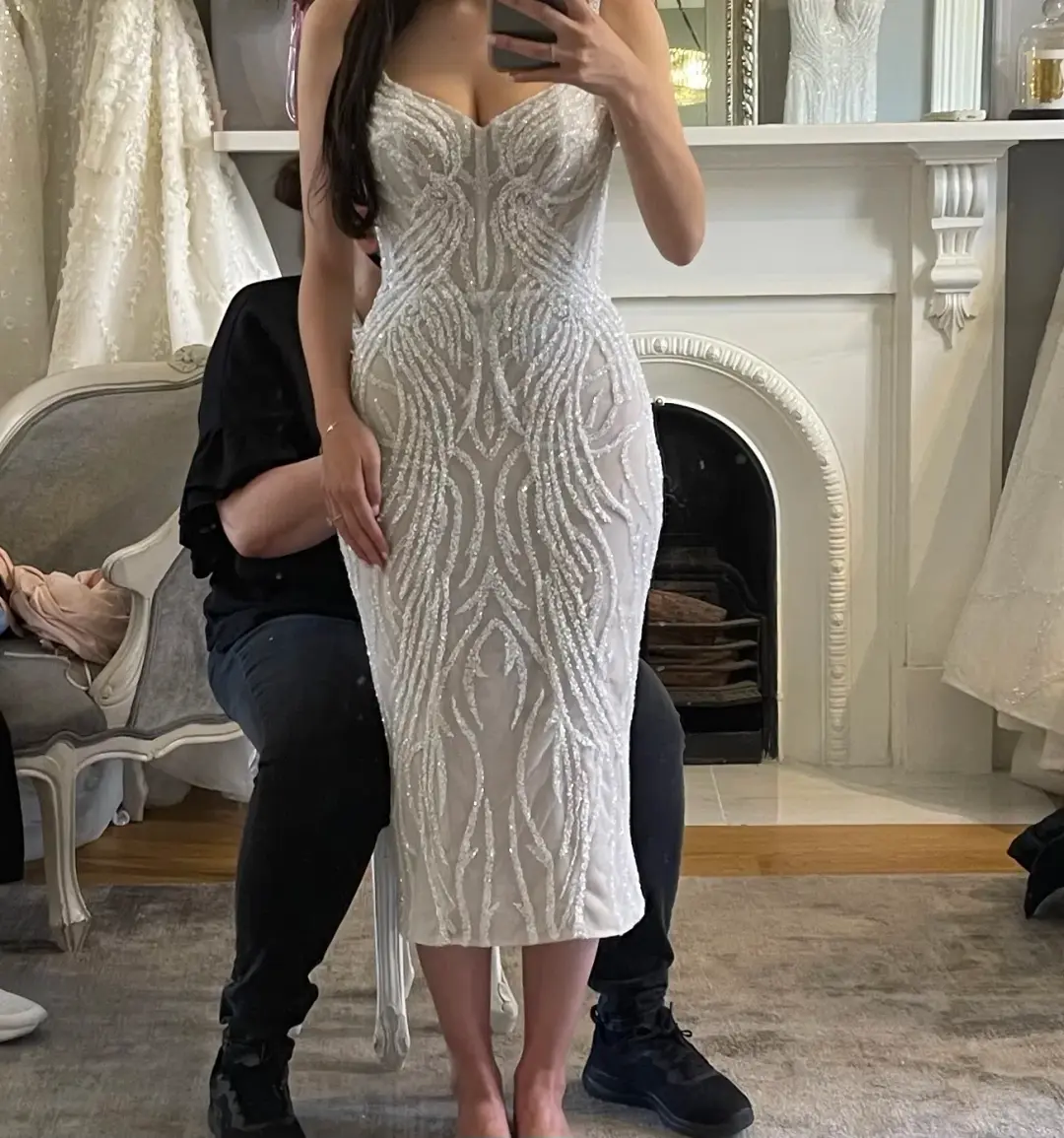 Pallas Couture Midi dress - Diorella Midi Dress Lace Size 8 for rent on The Volte - main image