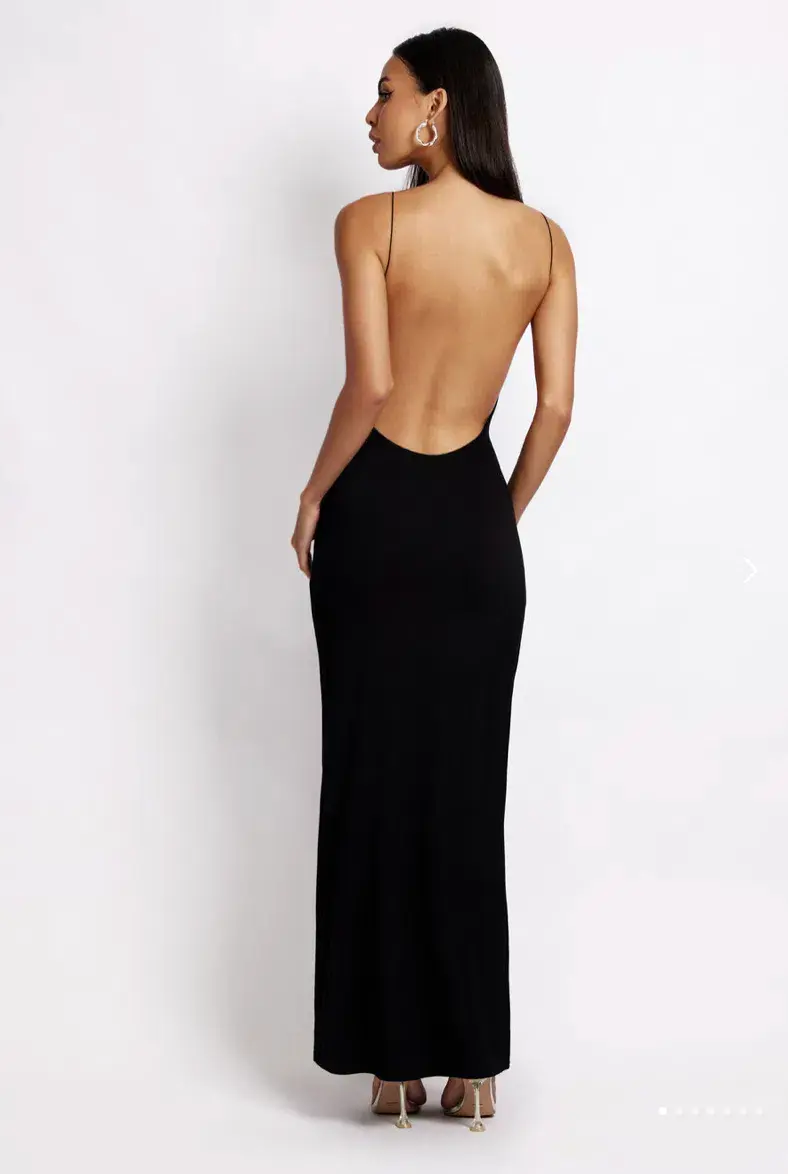 Meshki Kirsty Strappy Circle Cutout Maxi Dress Black Size 8  - Image 3