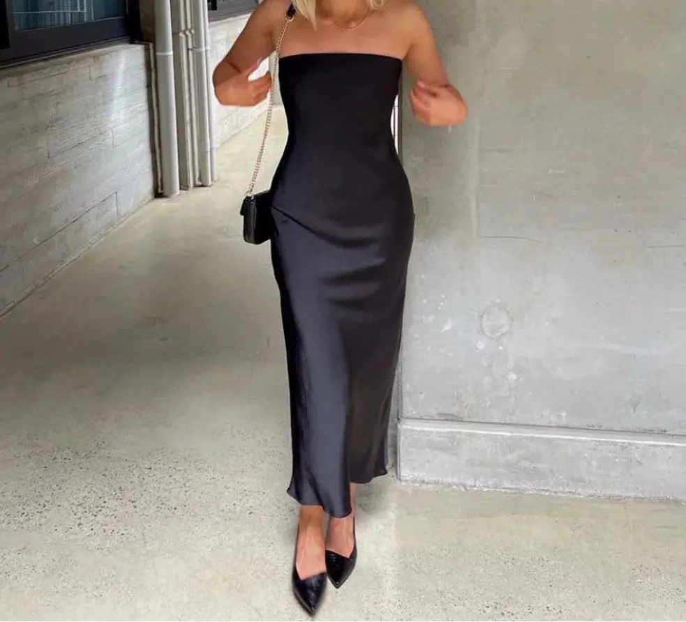 Kookai Belle Midi Slip Dress Black Size 34 / AU 6 for rent on The Volte - main image