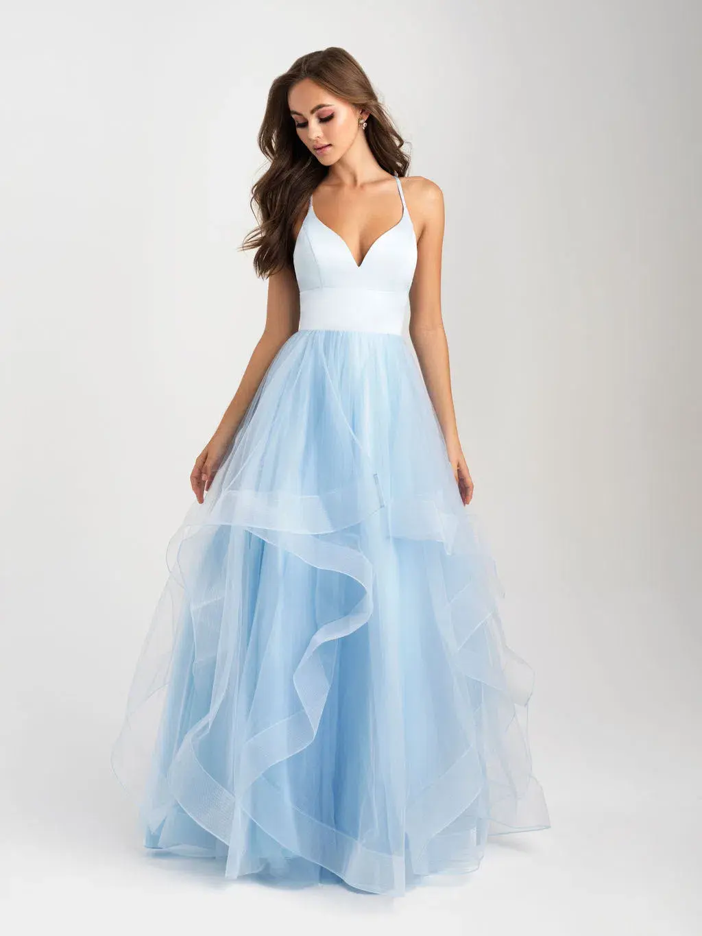 Madison James Dress (Ferrari Formalwear) In Light Blue Size AU 6  for rent on The Volte - main image