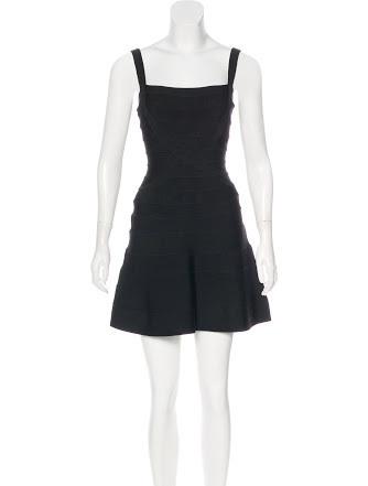 Herve Leger Black Cocktail Dress for rent on The Volte - main image