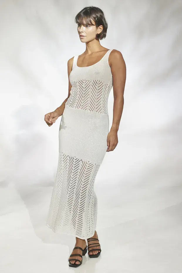 Rue Stiic Erika Midi Dress White Size Small / AU 8 - Image 2