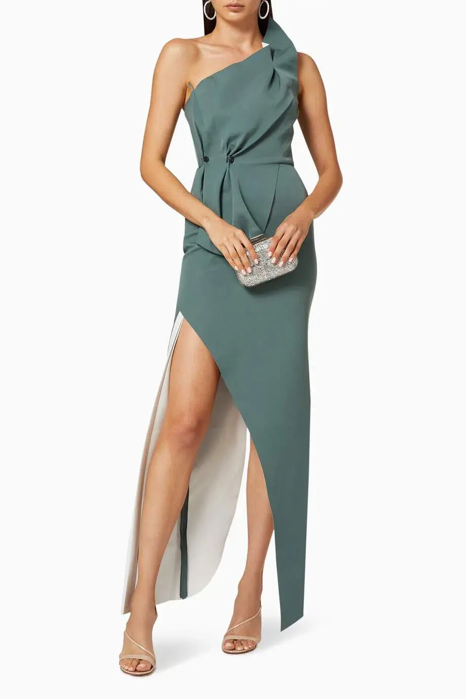Rachel Gilbert Carmine Gown Fern Green Size AU 10 - Image 6