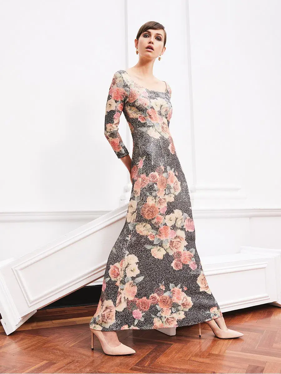 Moss and Spy Matisse Gown Floral Size 10 - Image 3