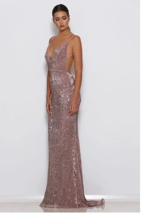 Abyss by Abby Jilah Gown Sequin Size M/AU 10 - Image 3