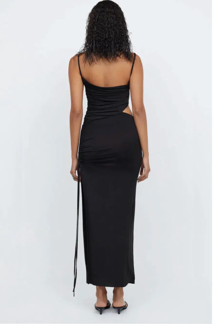 Bec and Bridge Ariel Asym Maxi Dress Black Size 6 - Image 4