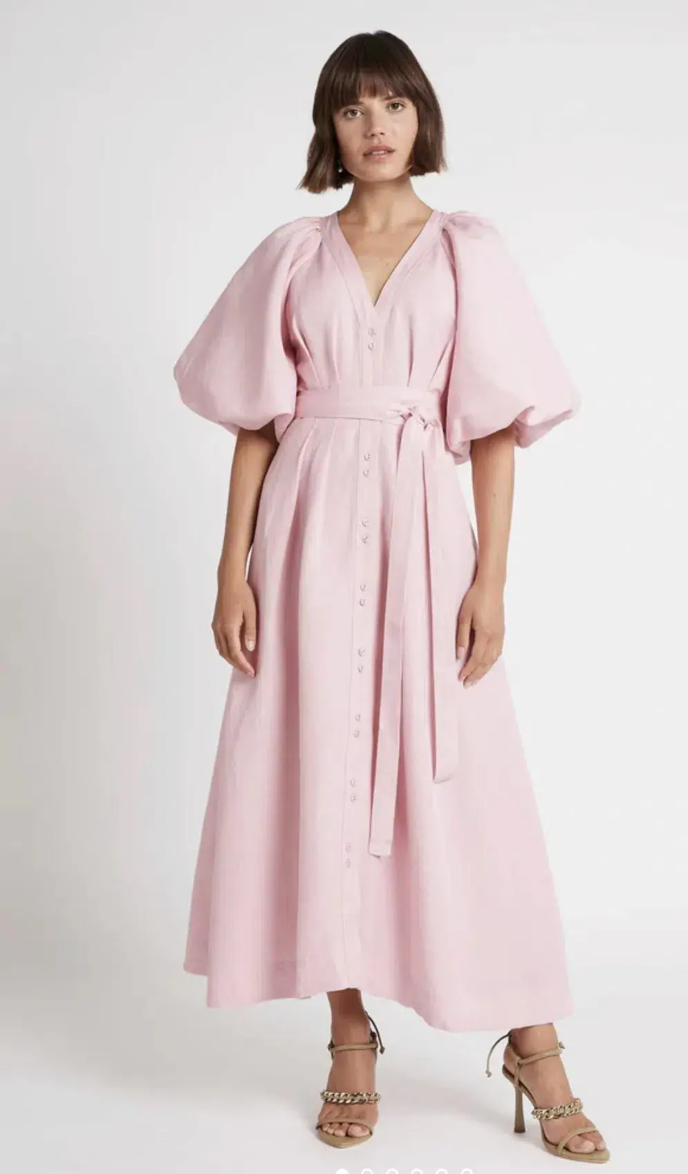 Aje Evermore Midi Dress Rose Pink Size 14 - Image 1