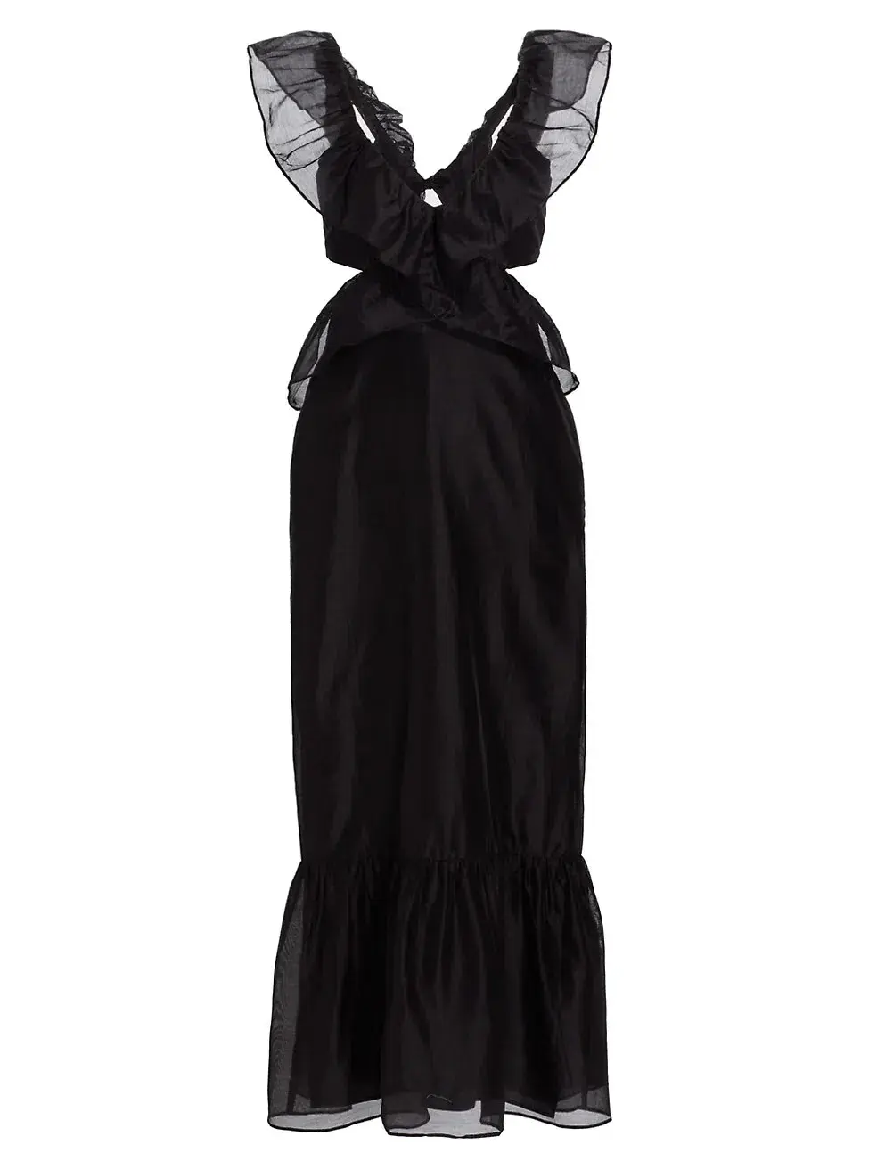 Sir the Label Franc Frill Midi Dress Black Size 0/AU 6 - Image 4