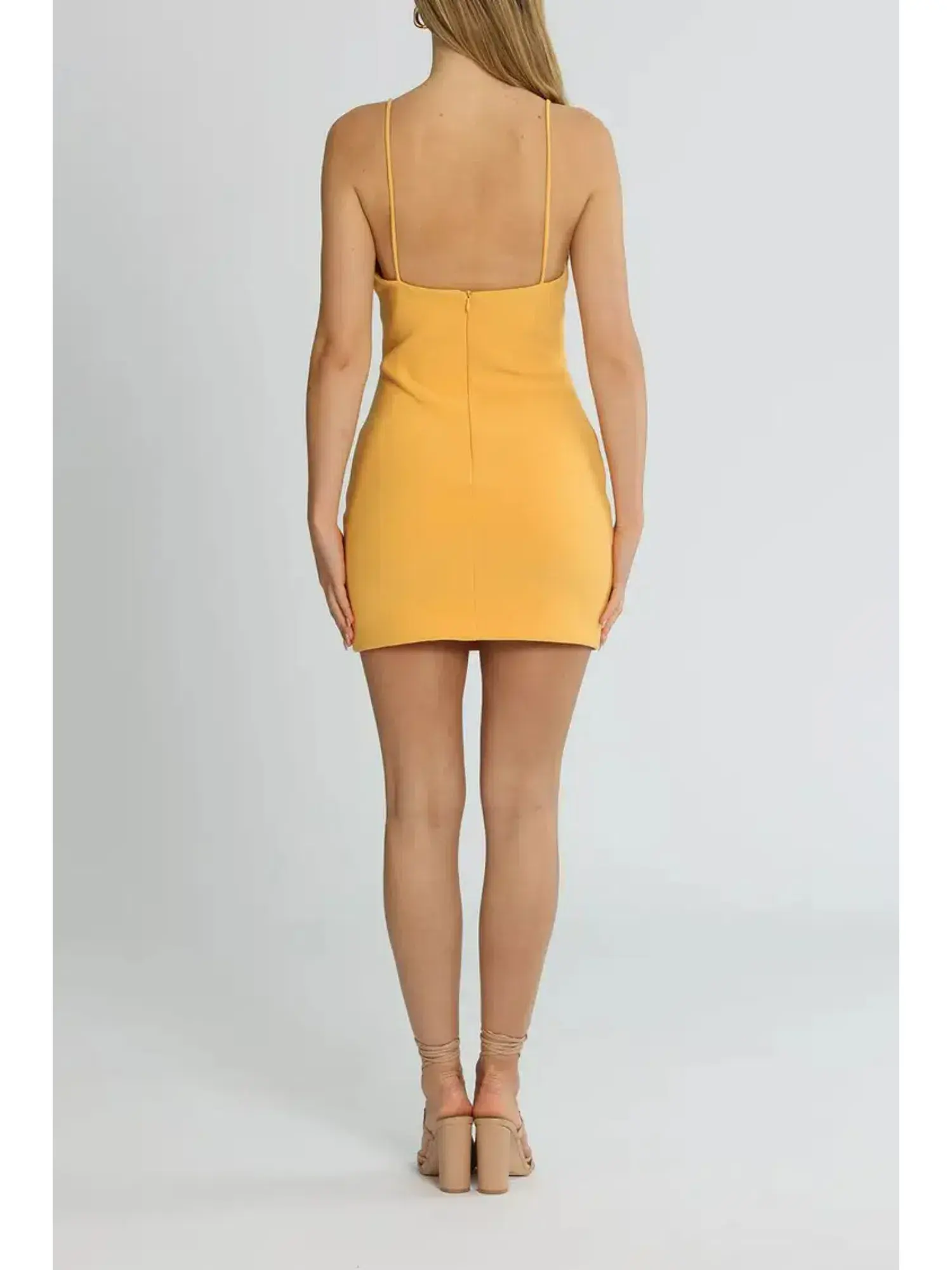 Bec & Bridge Cammi Mini Dress Orange Size AU 6 - Image 3