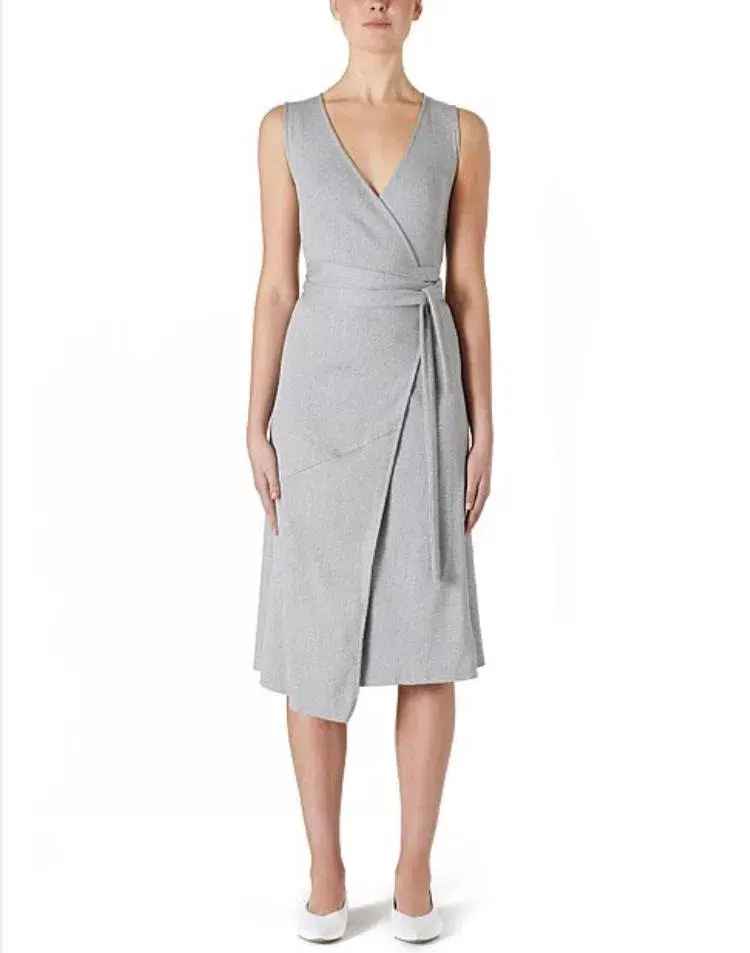 Viktoria and Woods Paloma Wrap Dress Grey Size 8 for rent on The Volte - main image