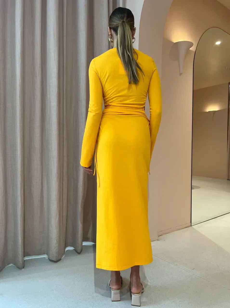 Camilla And Marc Alexandre Midi Dress Marigold Size 10  - Image 2