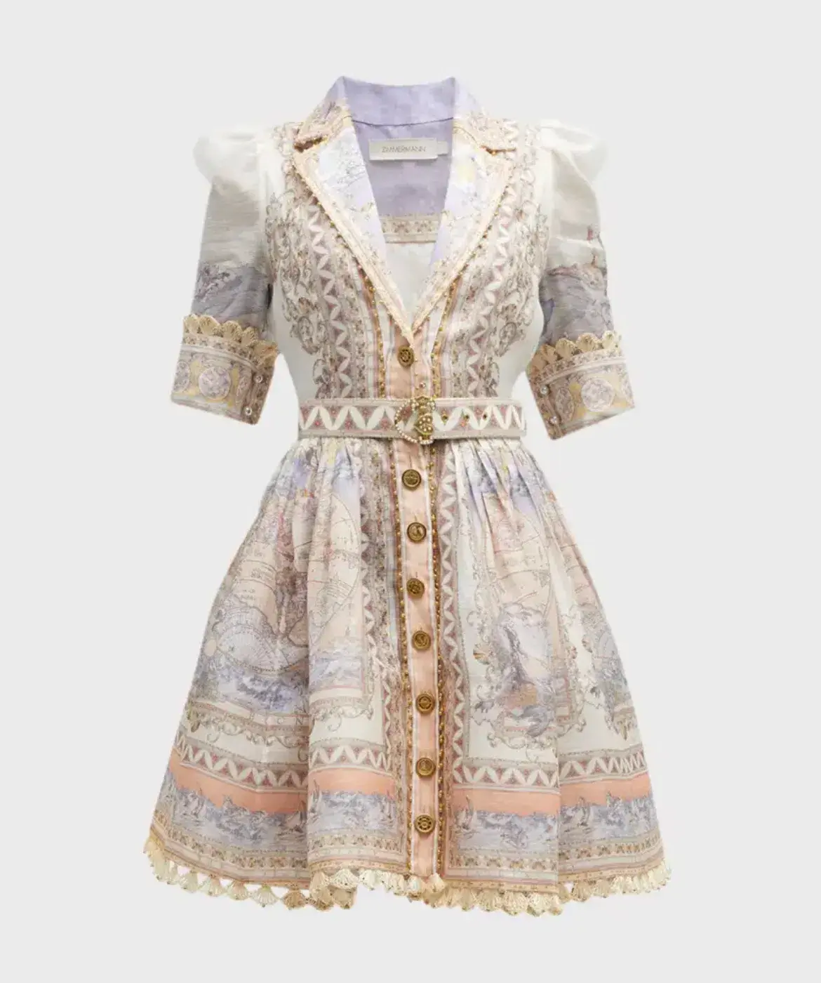 Zimmermann The High Tide Shirt Dress in Odyssey Print  Size 2/Au12 - Image 5